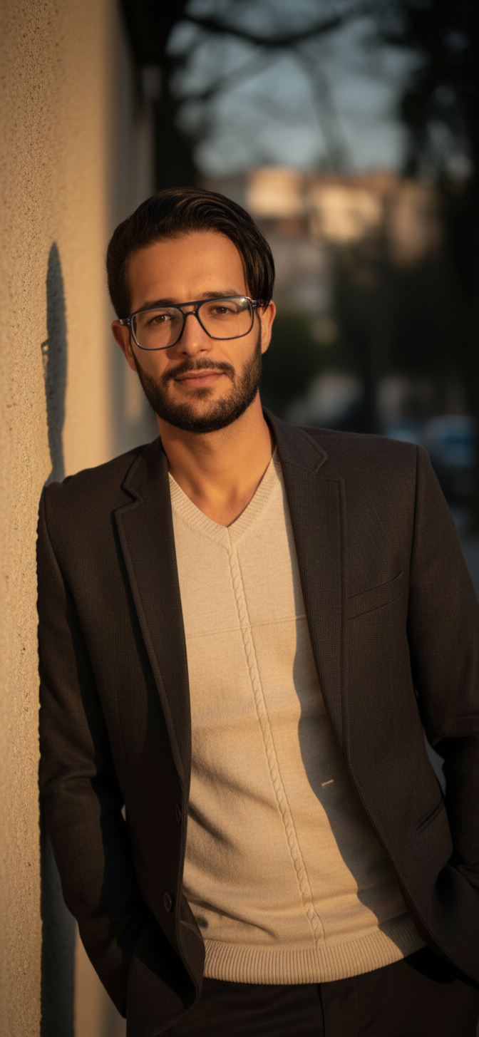 Portrait de Chokri Bettaibi en exterieur